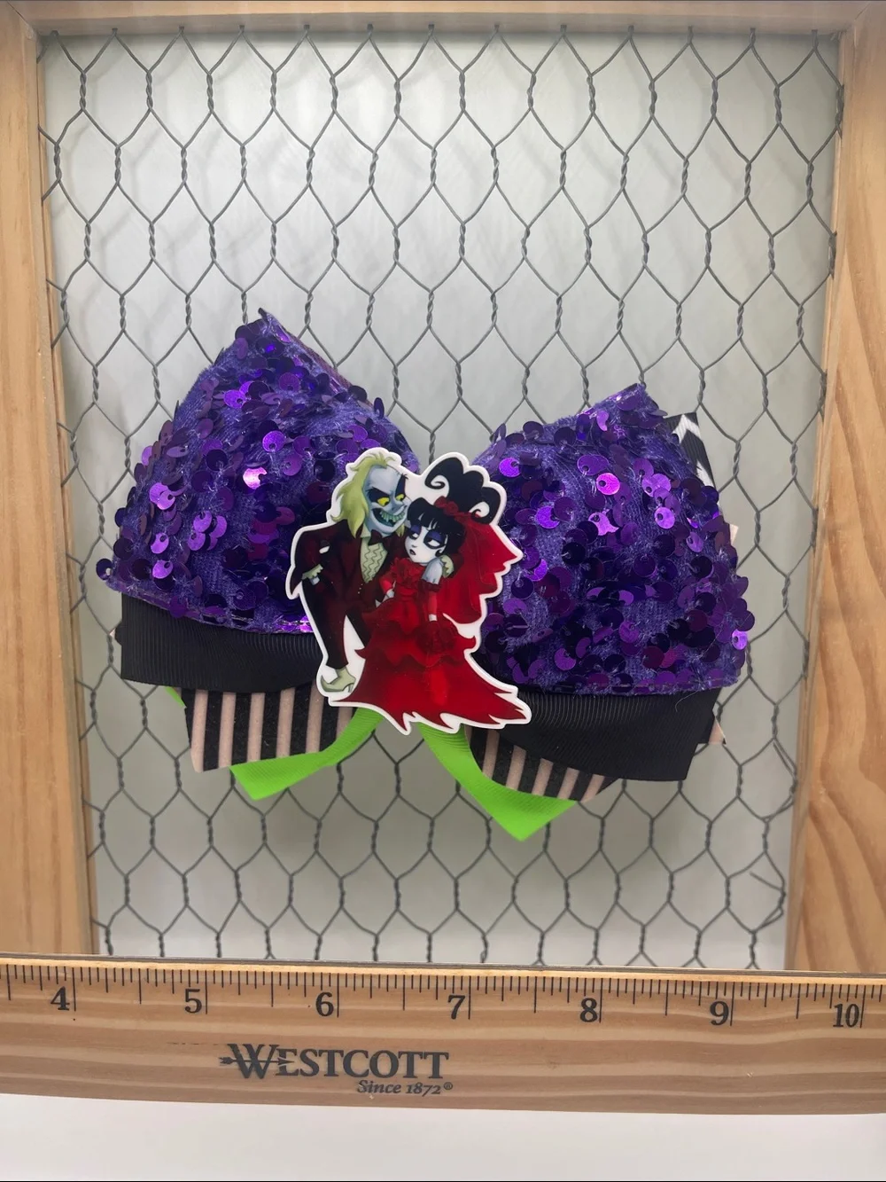 Handmade Gothic Ghost-Inspired Hair Bow